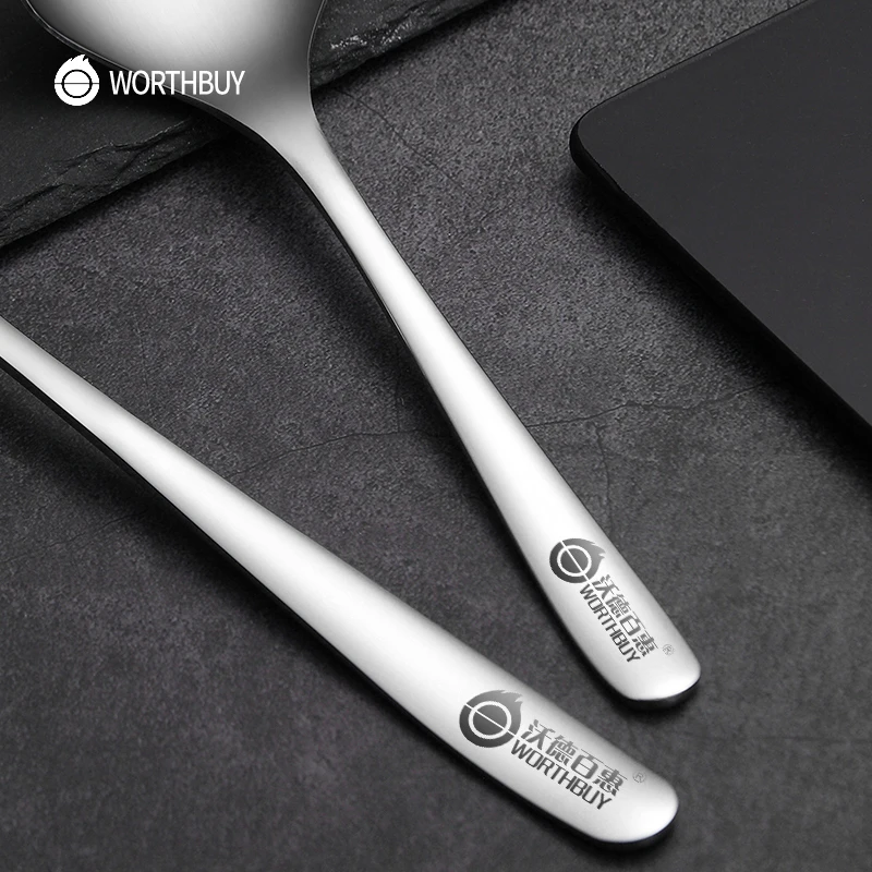 WORTHBUY 304 ложка для супа из нержавеющей стали с длинной ручкой сервировочная