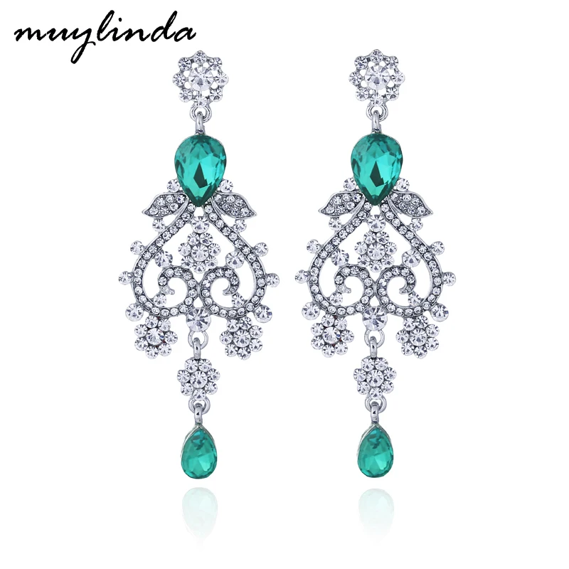 Свадебные серьги muylinda в стиле барокко с кристаллами капли ювелирные изделия