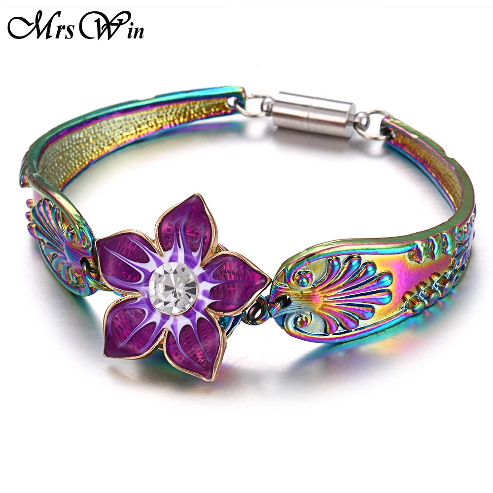 Новый ювелирный цветной магнитный металлический 18 мм браслет с кнопками для