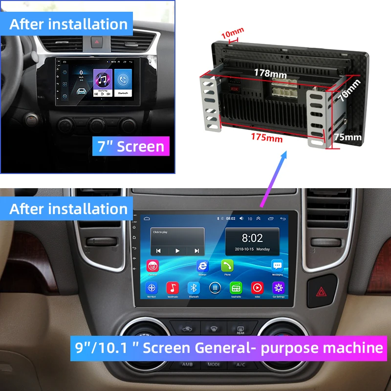 Jansite 10 1 &quotавтомобильное радио Универсальный Android 8 плеер с сенсорным экраном