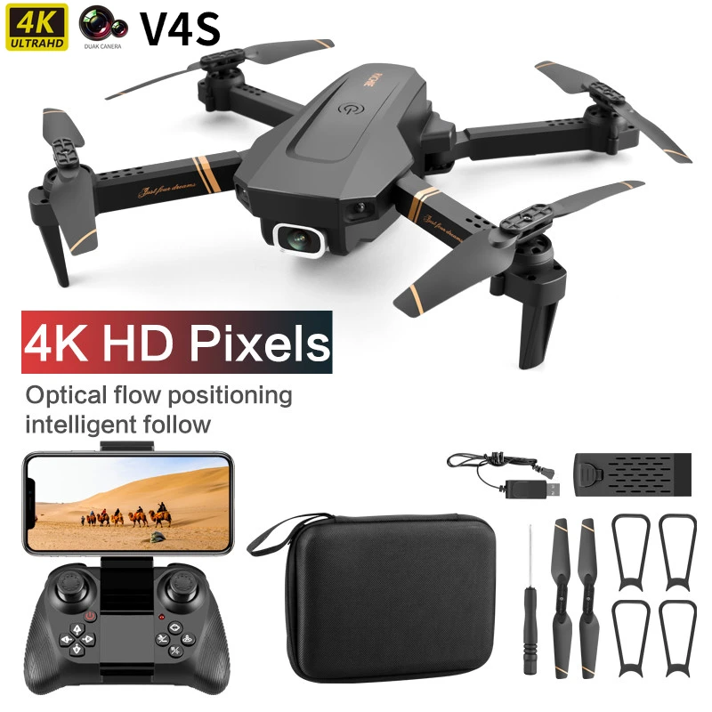 

V4 дрона с дистанционным управлением 4k profesional HD Широкий формат двойной Камера Wi-Fi fpv Дрон Мультикоптер передача в режиме реального времени Ве...