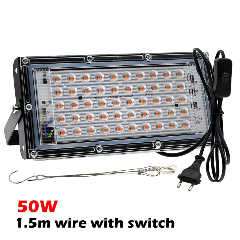 

LED Grow Light AC220V 50W 100W LED Full Spectrum Phyto Lamp Greenhouse Hydroponic Plant Growth Lighting