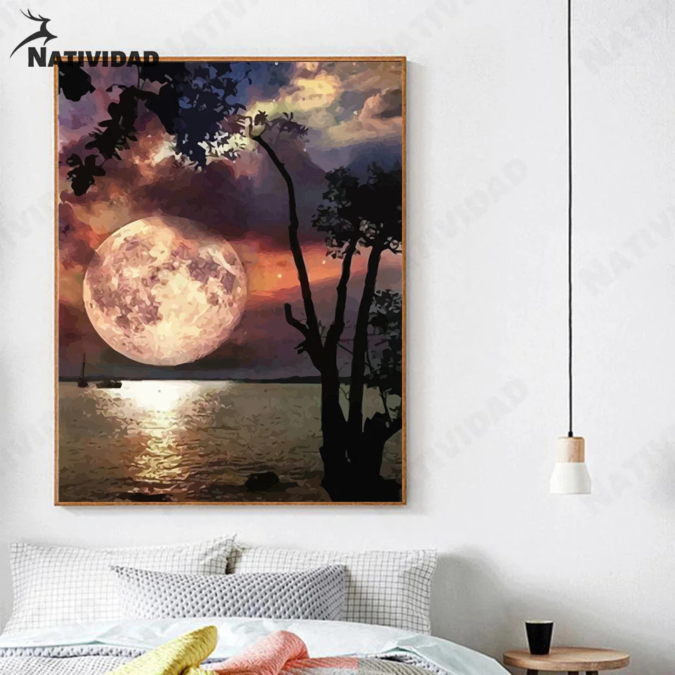 

Red My Sunset Picture Canvas Painting Modern Landscape Oil Painting Bedroom Living Room Home Decoration Print Poster Art
