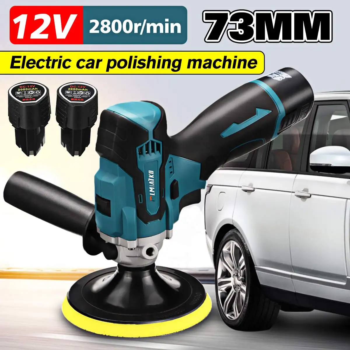 

BLMIATKO 12V 73mm Electric Car Polisher Machine Auto Polishing Sander Buffing Sanding Waxing Tools Car Accessories Power Tools