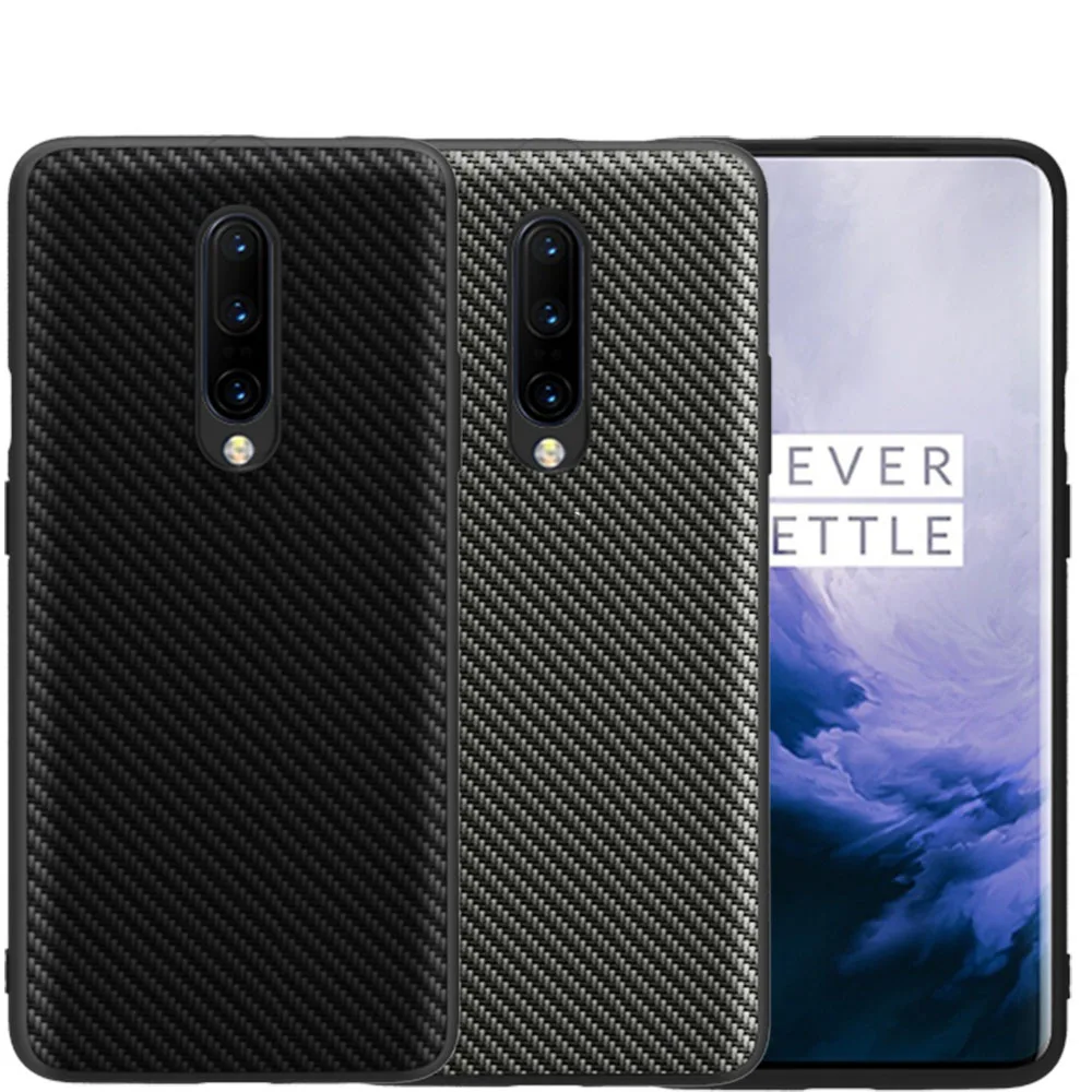 Для Oneplus 7 Pro Чехол из углеродного волокна, Кожаный противоударный чехол, силиконовый мягкий чехол с краями, чехол r для Oneplus 7 Pro 6T 6 5T 5 Cover