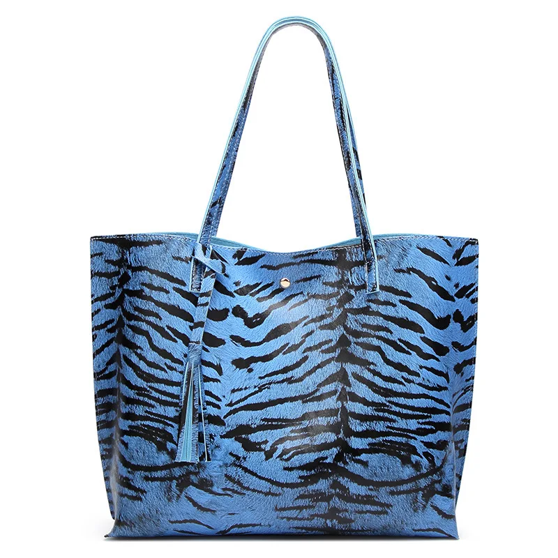 Осенняя леопардовая женская сумка тоут LISM из искусственной кожи вместительная