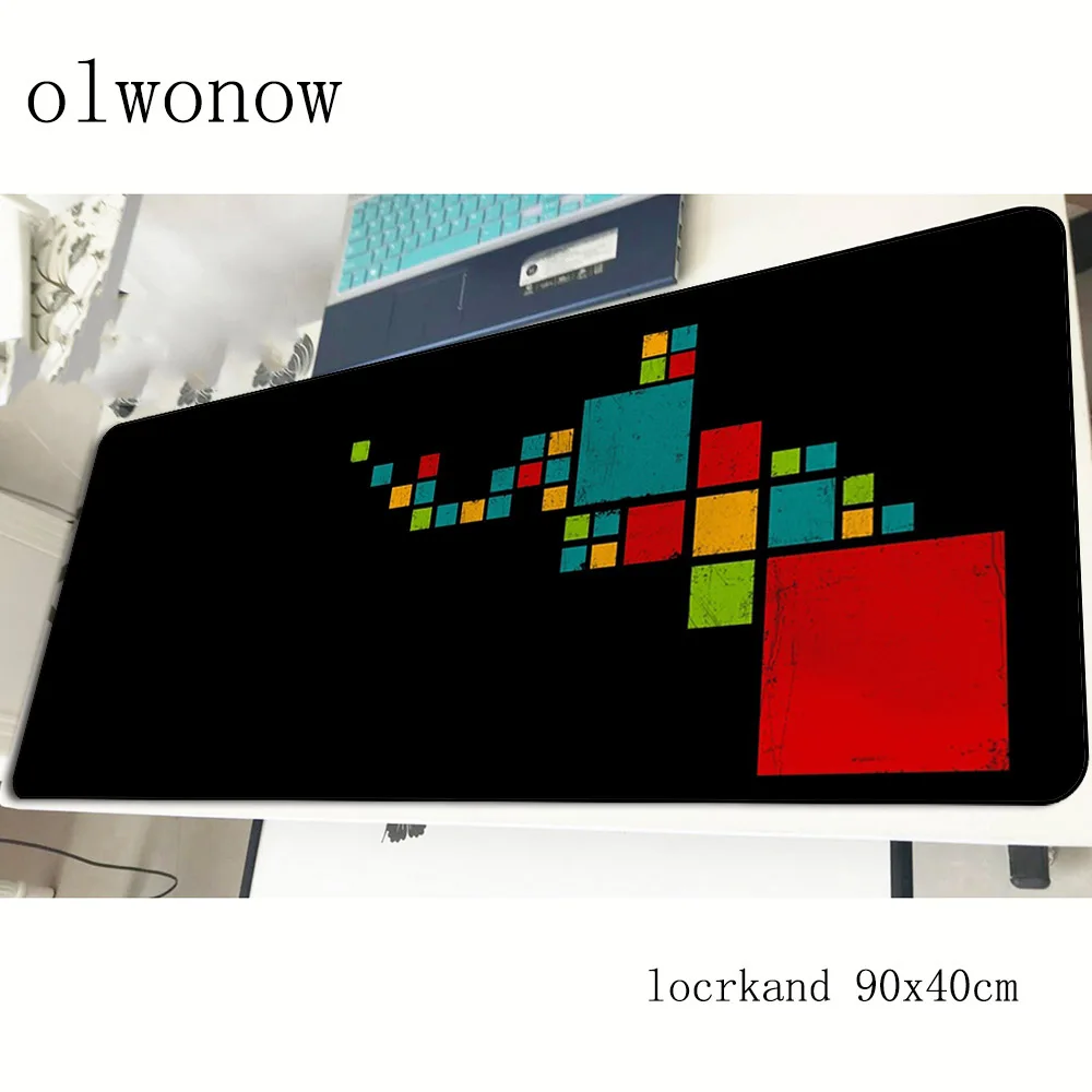 Черные абстрактные фигуры коврик для мыши геймер темно-80x30 см ноутбук с