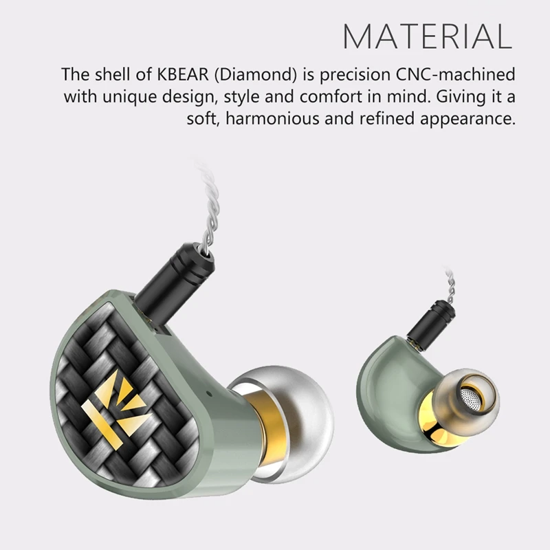 KBEAR с украшением искусственными бриллиантами наушники для мобильного телефона