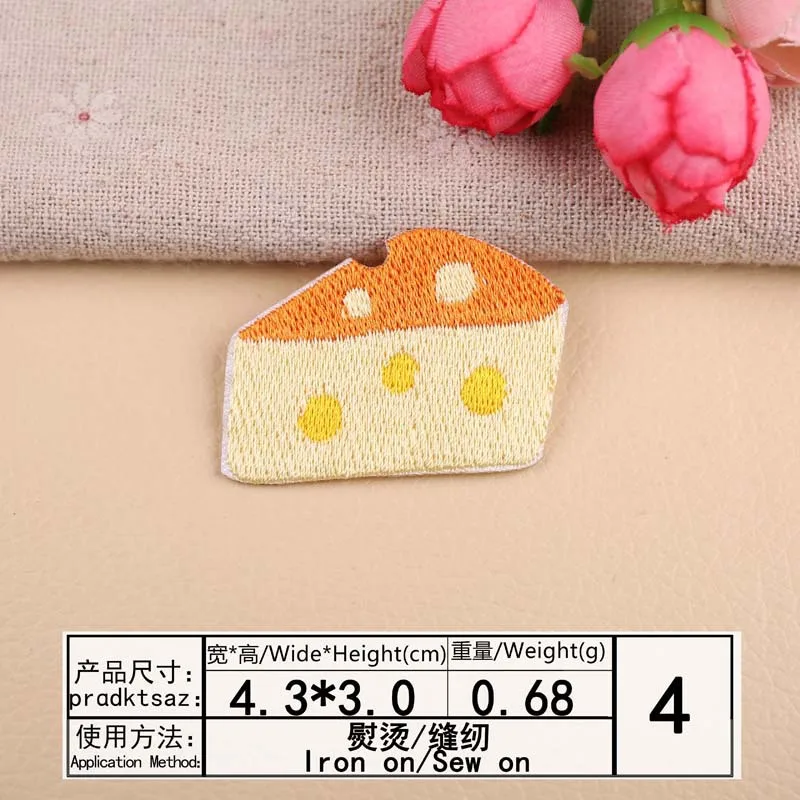 Новинка высокое качество вышитый Железный мультяшный Детский Сделай Сам еда сыр