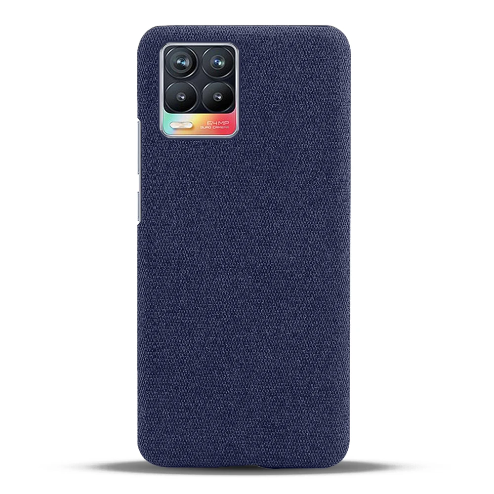 

Cloth Texture Fit Phone Case On The For OPPO Realme 8 Coque Luxury Febric Antiskid Cover For Oppo Realme8 4G 6.4" 2021 Funda