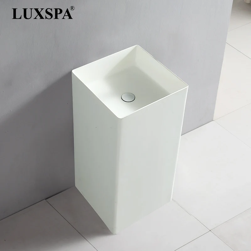 Европейский дизайн LUXSPA отдельно стоящая раковина из искусственного камня с