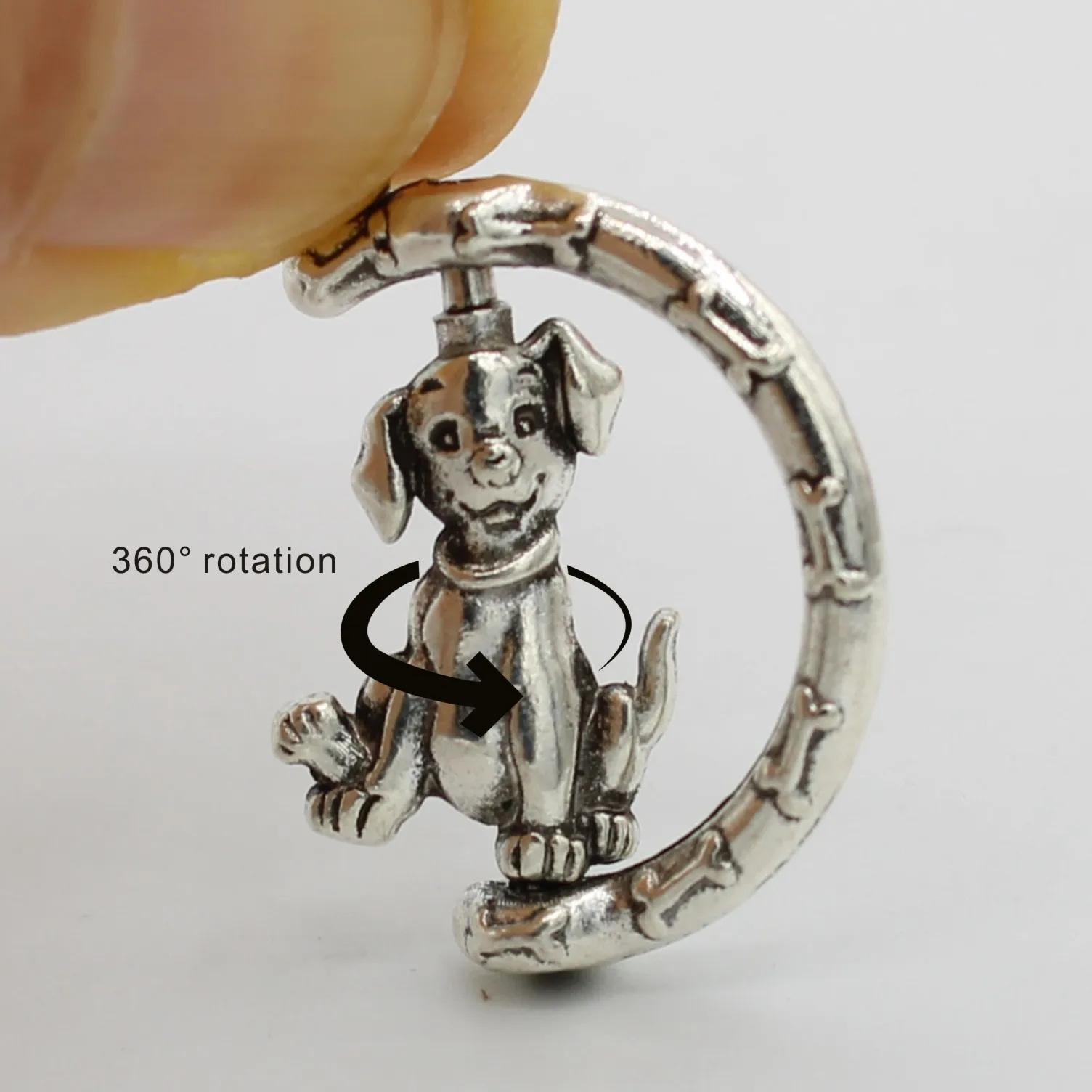 Металлическая вращающаяся подвеска бык цепочка для ключей браслет ожерелье