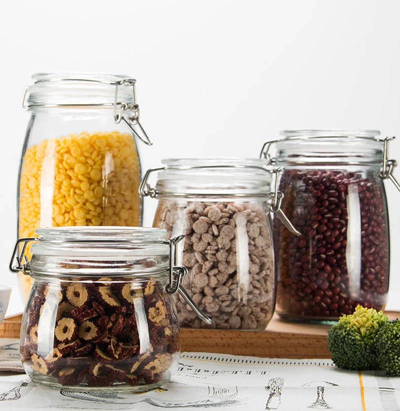 Каменщик конфеты банка для специй стеклянный прозрачный контейнер стеклянные