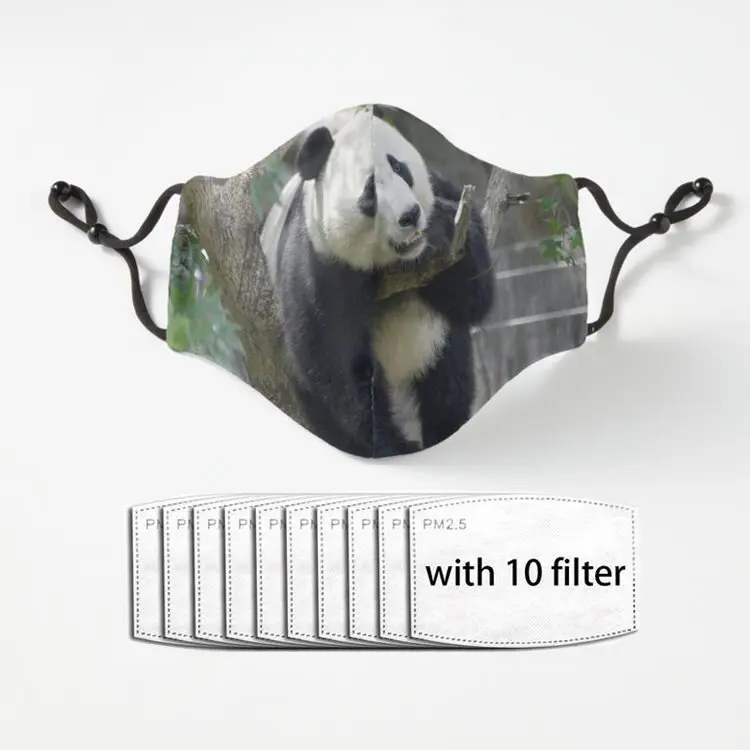 

Маска для взрослых Panda Bei в национальном зоопарке, многоразовая маска для лица из полиэстера