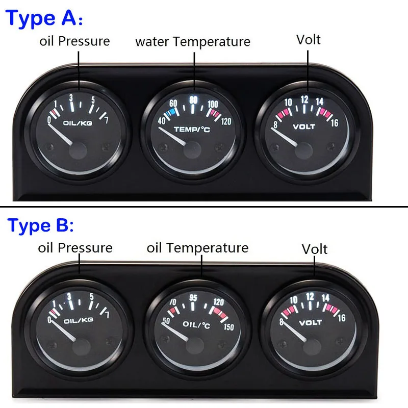 Тройной комплект 52 мм датчик температуры воды/температуры масла/Датчик давления