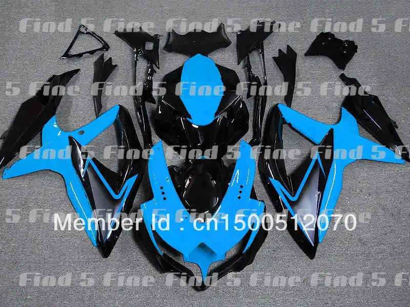 

gloss black blue for SUZUKI GSXR600 GSXR750 08 09 10 GSX-R600 GSX-R750 08-10 GSXR 600 750 2008 2009 2010 2008-2010 fairing kit