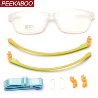 peekaboo square optical glasses frame kids silicone girls boy child glasses for baby accessories purple blue double color