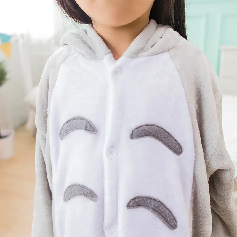 Totoro Onesies Adult Pajamas Unisex Anime Cosplay Party Wear Animal Pyjamas Children Kids Pajamas Sleepwear Flannel Jumpsuits