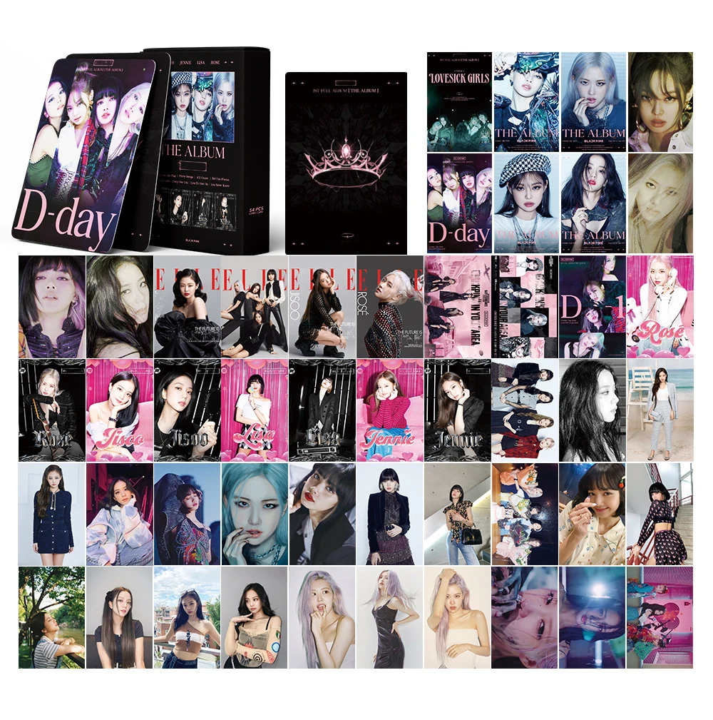 55 шт./компл. Kpop Bangtan Boys bp lisa pink Lomo Card новый альбом фотооткрытки корейская мода