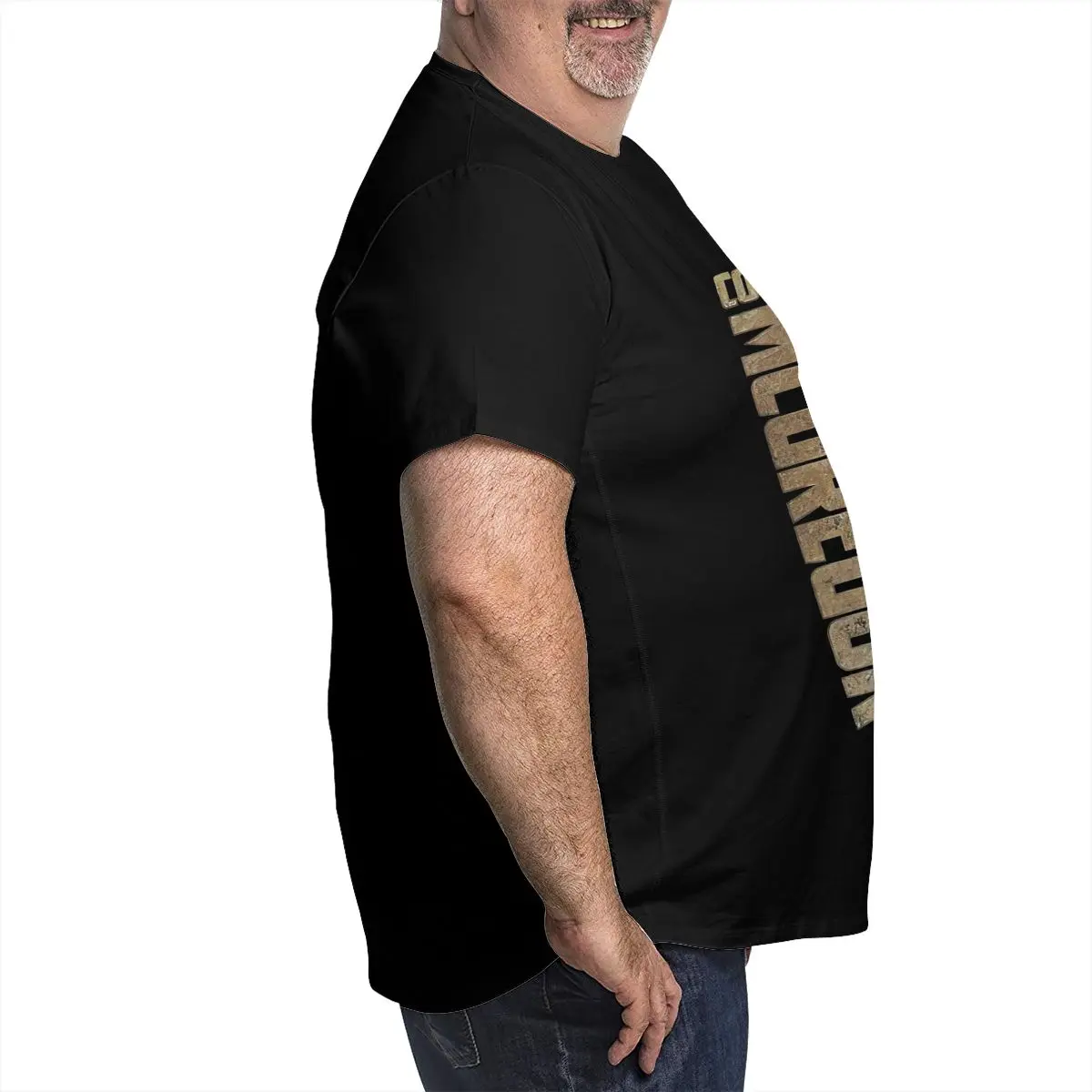 Футболка мужская хлопковая черная с графическим принтом викингов топ коротким