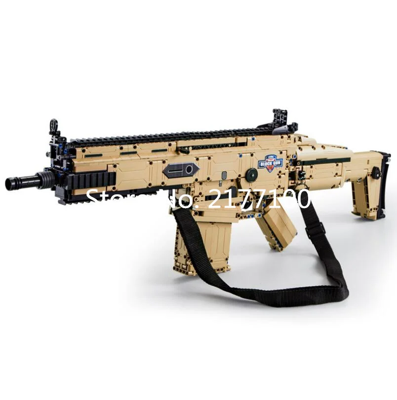 Новые военные строительные блоки C81021 серии FN SCARS 17S Assault модель винтовки набор