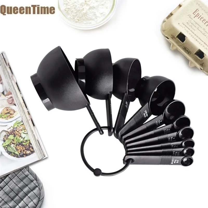 QueenTime 10 шт. мерная чашка с замером пластиковые ложки для мороженого набор ложек