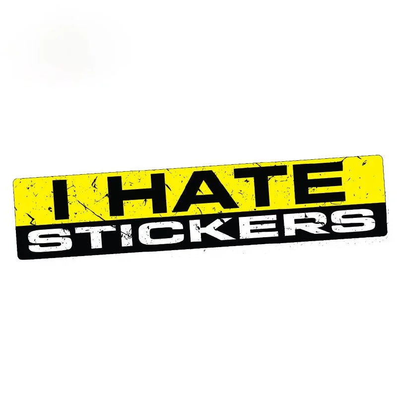 

Car Stickers, Motorcycle Decals I HATE STICKERS Decal Decorative Accessories,to Cover Scratches Sunscreen Waterproof PVC.15*3cm