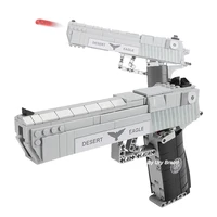 technical series gun handgun pistol can fire bullets set desert eagle assembly model building blocks toys for kids boys gifts