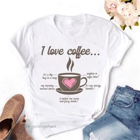 new arrival 2020 t shirt women aesthetic afternoon tea coffee graphic tshirt women summer casual retro t shirt femme tops