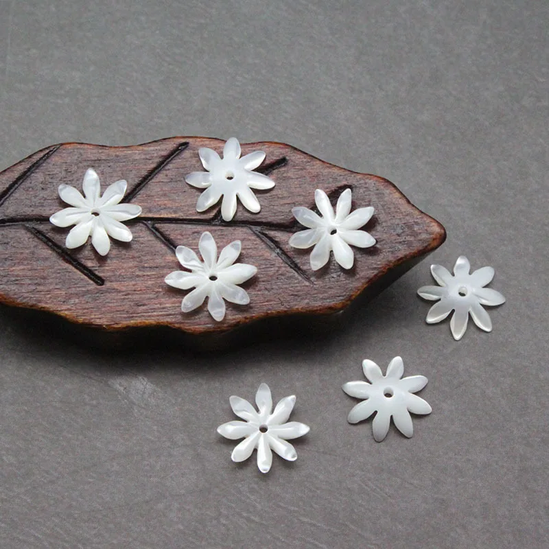 5 шт./пакет бусины из натуральной ракушки белые бабочки снежинки изготовление