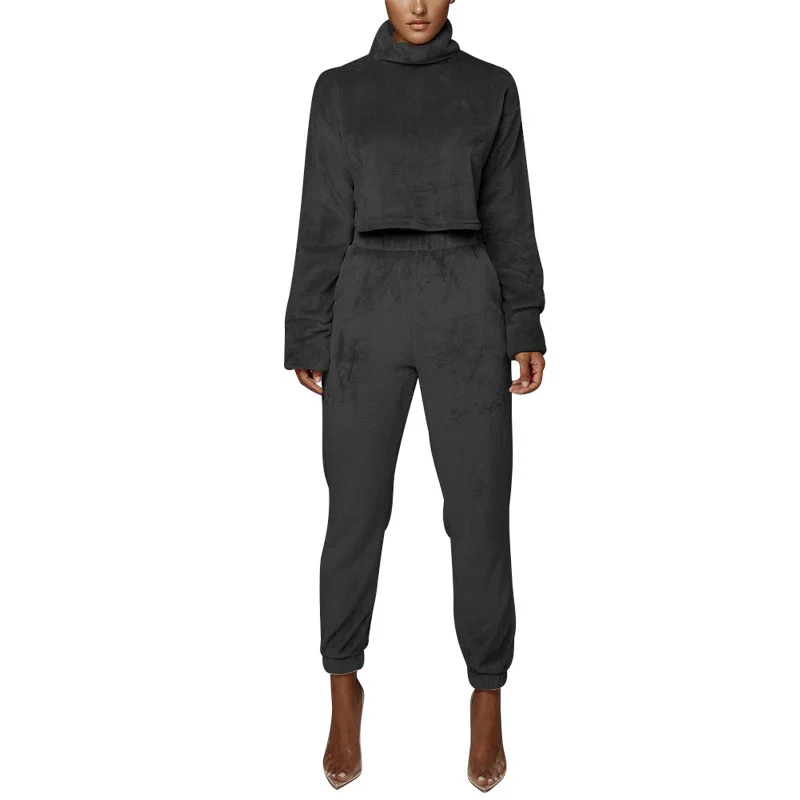 Женский кашемировый спортивный костюм комплект из двух предметов с капюшоном и