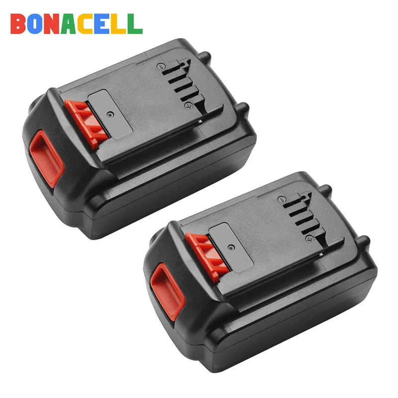 2 BATTERY 18 V/20 V 4500mAh литий-ионная аккумуляторная батарея замена электроинструмента батарея для BLACK& DECKER LB20 LBX20 LBXR20 - Цвет: 2 BATTERY