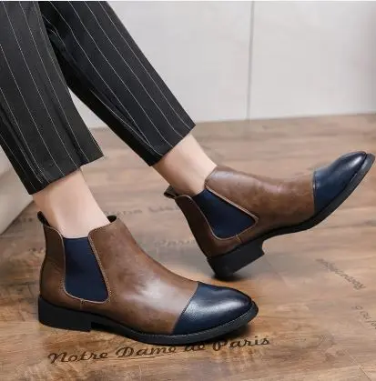 

2021 New Men's Casual Shoes Fashion High Top Elastic Band Roman Casual Shoes Gentleman Comfortable Versatile Hot Sale KS024