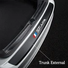 Наклейка на задний бампер автомобиля из углеродного волокна для Ford Fiesta Mondeo Fusion Escape Edge Kuga KIA STLine аксессуары