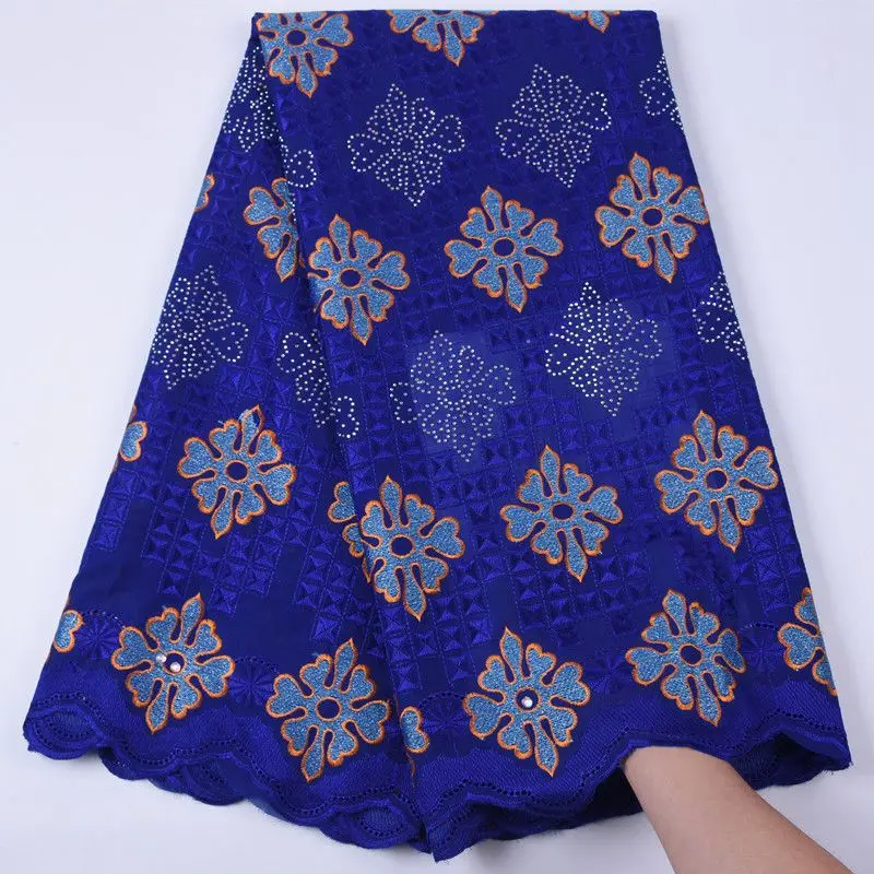 

White Cotton Swiss Voile Lace In Switzerland With Stones African Dry Lace Fabric High Quality Nigerian Lace Fabric Dress S1709