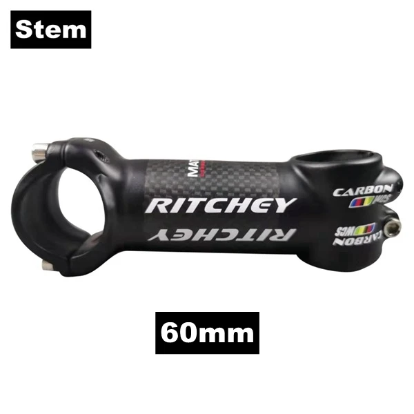 Stem 60mm Матовые велосипедные комплекты для руля из углеродного волокна, горный велосипед, плоский/подъемный Руль+ подседельный штырь+ ствол+ руль, велосипедные детали Next - Цвет: Stem 60mm