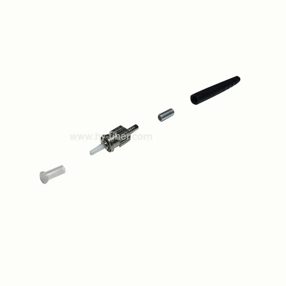 200 pcs ST optical fiber connector kits MM/PC housing metal boot color black/red free shipping | Мобильные телефоны и