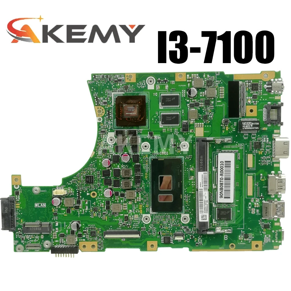 Akemy X456UR Материнская плата ASUS X456UQ X456UB X456UQK X456URK X456UV X456UJ X456U DDR4 ноутбука I3 7100 4G
