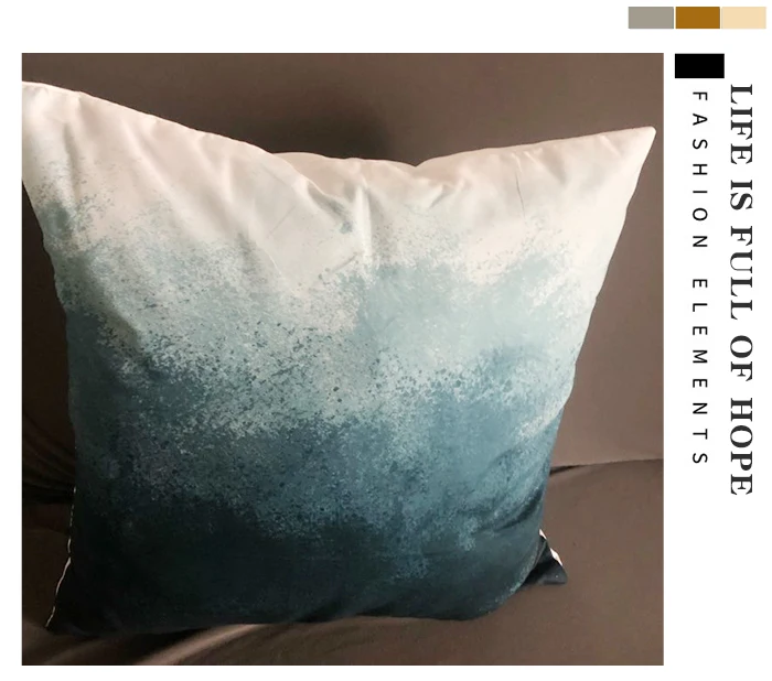 Decorative Pillows Blue Pillow Cover For Living Room Geometric Cushion Cover 45x45cm Bedroom Decor Sofa Funda Cojin Home Decor