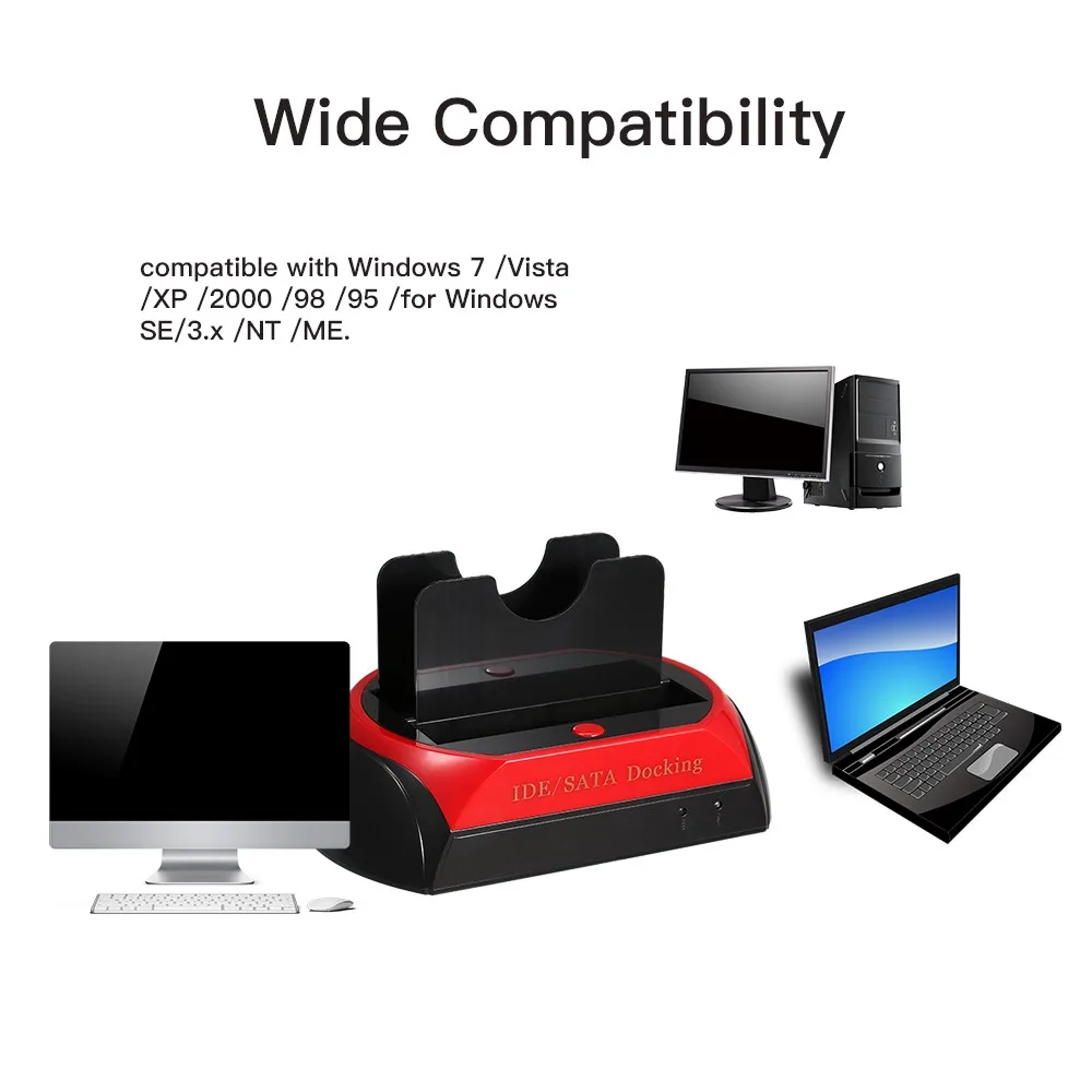 2 отсека USB 0 для SATA и IDE 5/3 5 дюйма внешний корпус жесткого диска с двумя слотами