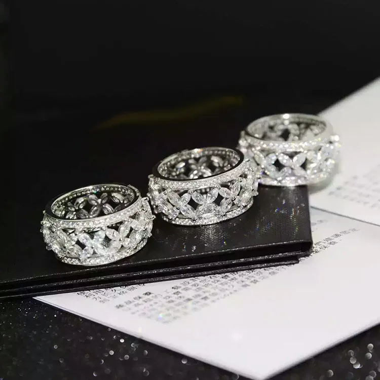 Женское кольцо со снежинкой роскошное ювелирное изделие из стерлингового