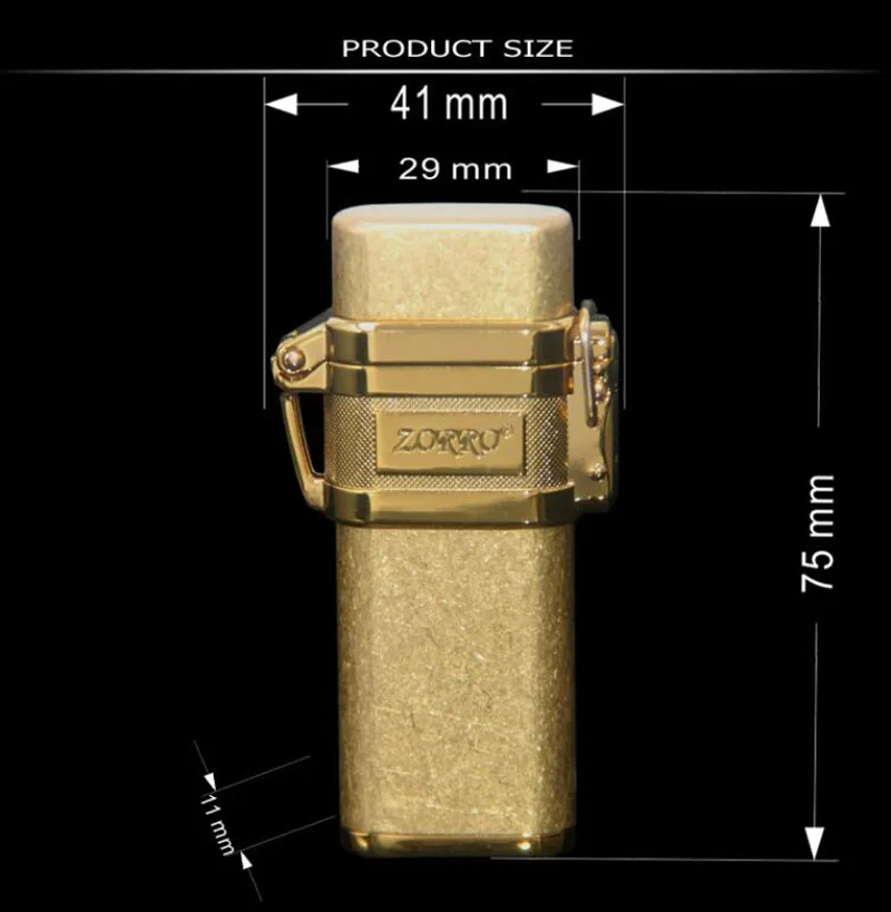 Zorro латунная керосиновая ветрозащитная Зажигалка Личность Творческая глубина