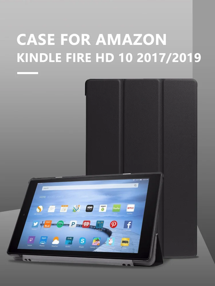 Ультратонкий чехол для Kindle Fire HD 10 2019 HD10 2017 Магнитная подставка из искусственной