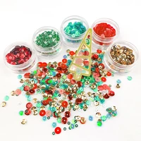 60g christmas round sequin decoration for diy nail art sequins scrapbooking accessories paper card decoration paste accessories