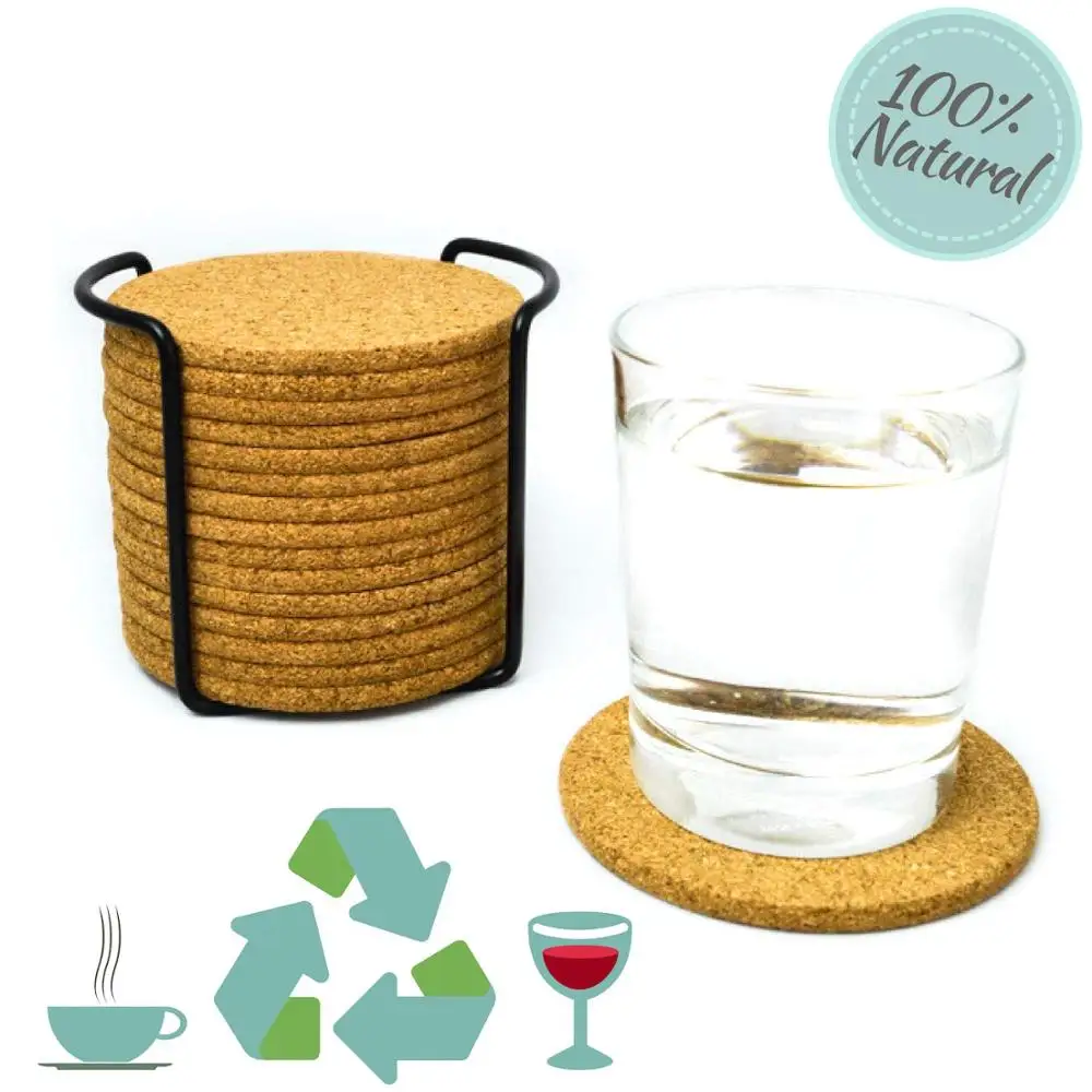 

6/10/20PC Natural Round Wooden Slip Slice Cup Mat Coaster Tea Coffee Mug Drinks Holder for DIY Tableware Decor Durable Pad TSLM1