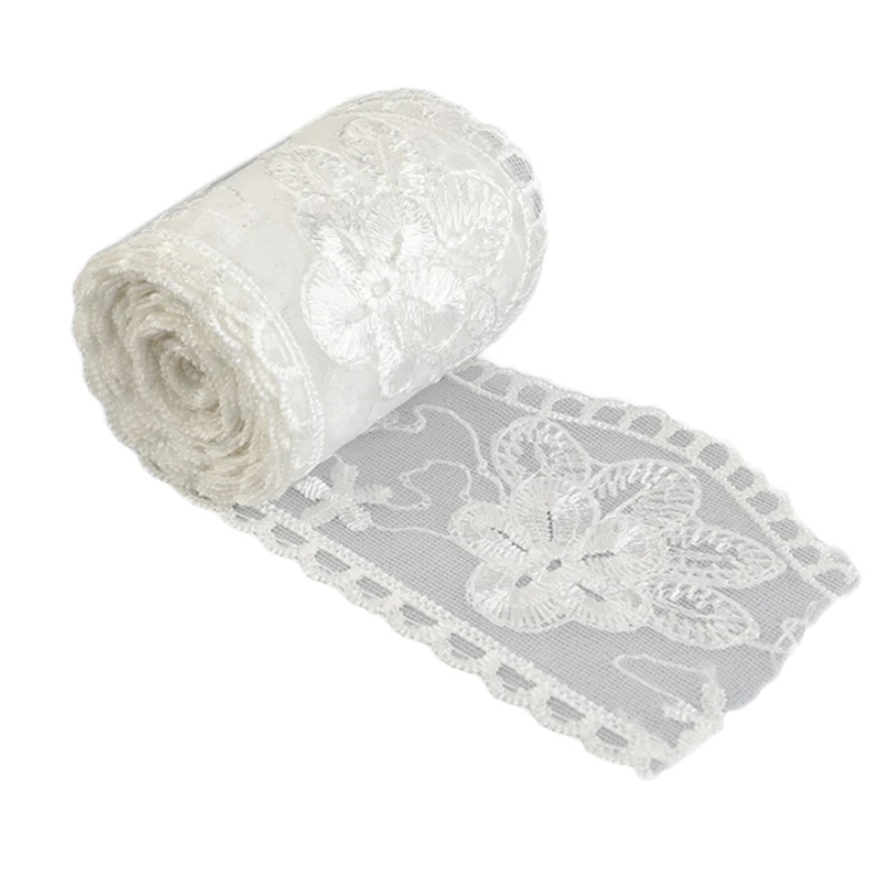 

Lace Woven Bandwidth 15yards White Lace Trim & Embellishments DIY Handmade Wedding Decoration Clothing Lace Ribbon Gift