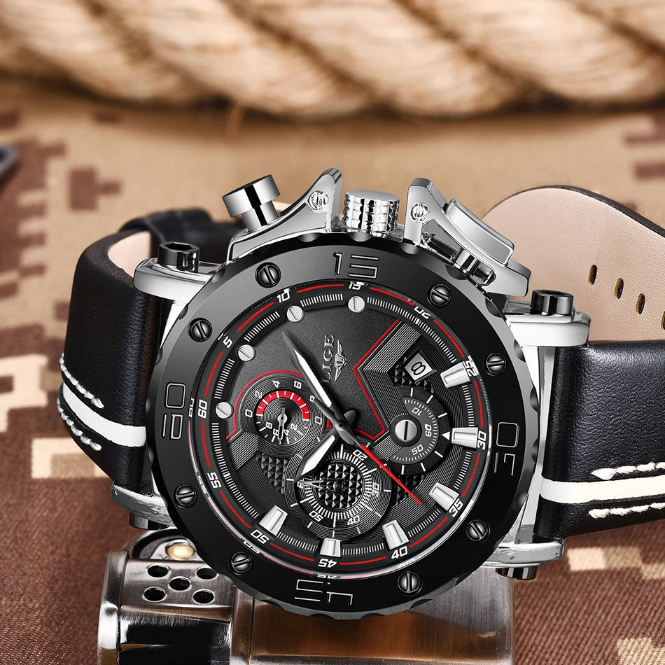 New Fashion Watch Men LIGE Top Brand Sport Watches Mens Quartz Clock Man Casual Military Waterproof WristWatch Relogio Masculino