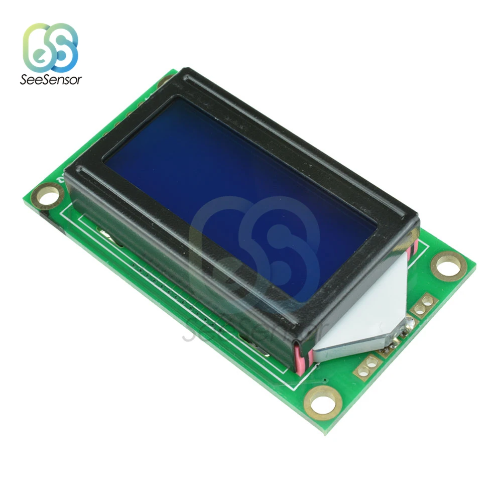 0802 LCD Module 8 x 2 Character Display Screen 3.3V / 5V LED Backlight for arduino Blue/Green | Инструменты