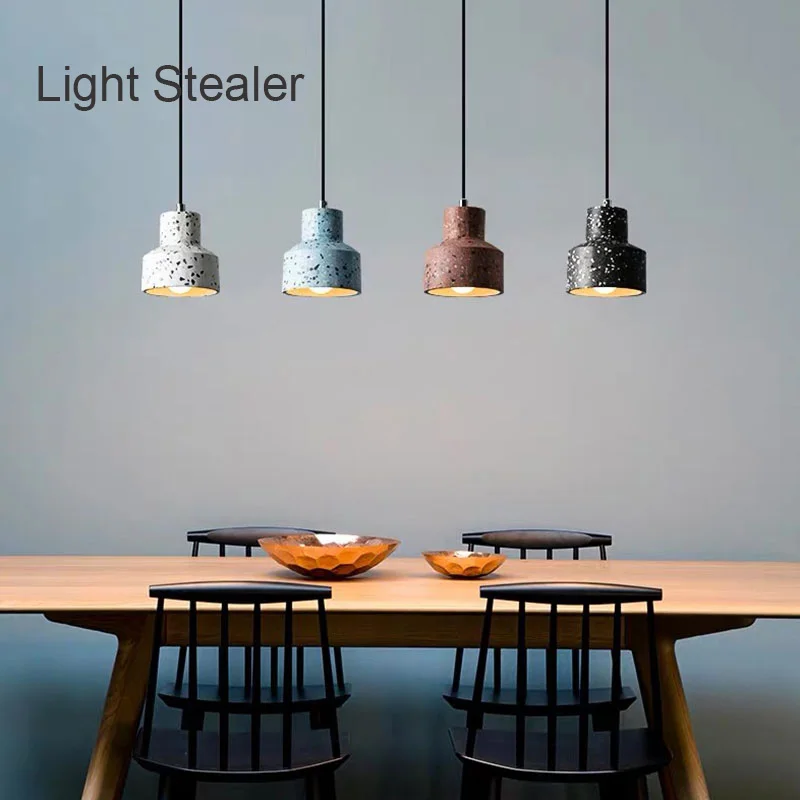 Современный минималистичный терраццо люстры Скандинавский дизайн цементная