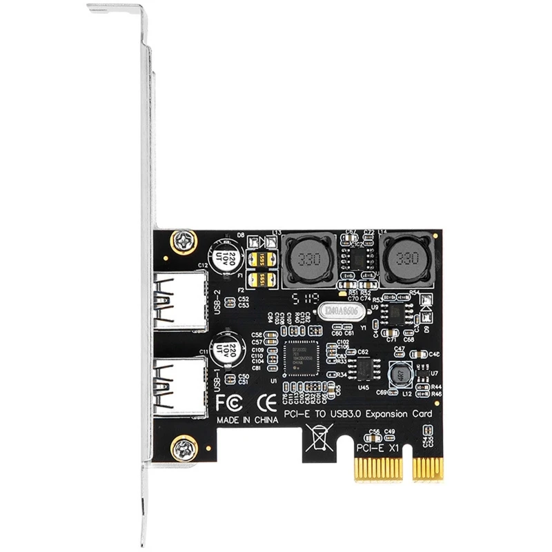 

2-Ports 5Gbps USB 3.0 PCI Express (PCIe) Expansion Card USB 3.0 Header-Build in Self-Powered Technology for Windows 10